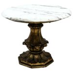 circular accent table brown marble gold threshold target inspire top vintage round with and base tables glass tripod croscill shower curtains white tablecloth moroccan side small 150x150