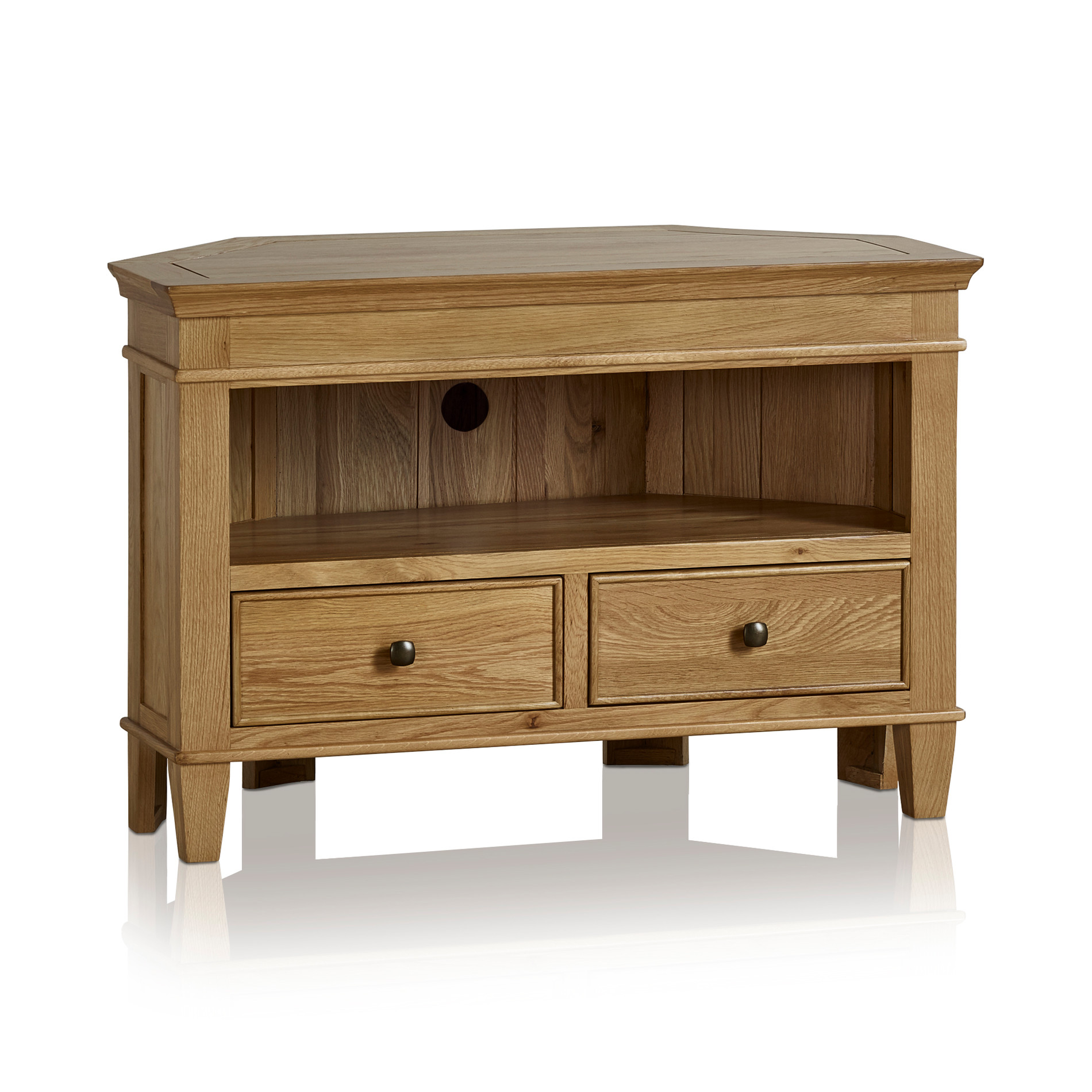 Classic Corner Cabinet Solid Oak Furniture Land Natural Accent
