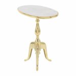 classic elegance marble oval accent table white gold from gardner furniture wood and side mirrored cube night stands carpet cover strip tall skinny sun umbrella base large 150x150