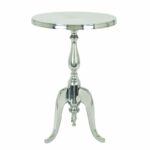 classic modern round top accent table polished chrome from gardner white furniture large antique dining room metal tray coffee sofa end tables with drawers espresso nightstand 150x150
