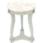 classical form painted accent table with marble top for small round tiffany style butterfly lamp tall glass cabinet antique tier inch tablecloth blue concrete dining drummer 150x150