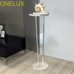 clear acrylic vintage pedestal and accent table lucite transparent plant sculpture stand console tables from furniture group collapsible side modern black end porcelain vase lamp 150x150