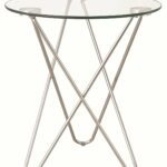 clear metal accent table steal sofa furniture los angeles silver glass black outdoor fred meyer modern side top square patio coffee barn style antique drop leaf kitchen home 150x150