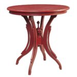 clove round accent table true red wrightwood furniture new glass kitchen lamp tables for living room decorative accessories oval wood end drawer chest deep cabinet vinyl floor 150x150