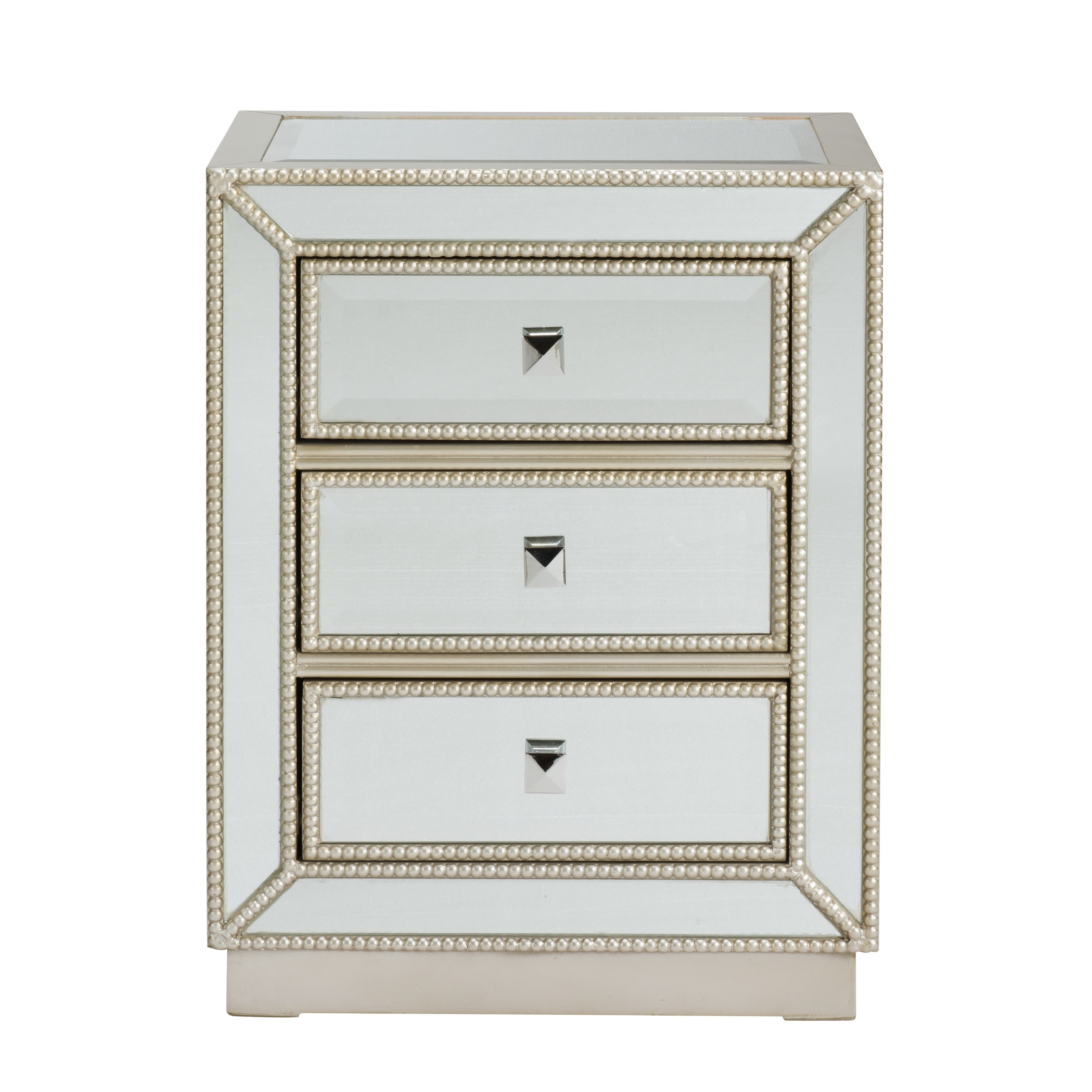 coast imports llc treasure trove accents elsinore silver accent end table and mirror three drawer nightstand antique victorian marble top tables large farm pineapple furniture