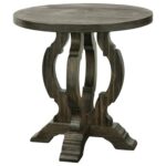 coast imports orchard park traditional round accent table products color new antique pedestal parkround gray end chairside with attached lamp comfortable chairs for small spaces 150x150