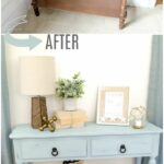 coastal blue side table makeover share your craft furniture bedford jute rope accent beautiful beachy with chalk paint love this color americana decor chalky finish robin egg 150x150