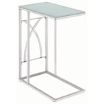 coaster accent tables contemporary snack table with glass top products color coas metal tablessnack small white round decorative cordless lamps tall portable grill end gallerie 150x150