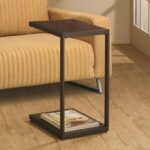 coaster accent tables dark brown rectangular snack table products color coas threshold battery powered led lamp target round mirror decorative home marble console white computer 150x150
