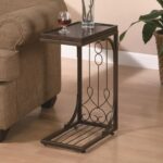 coaster accent tables small brown snack table with burnished cooper products color coas end tablessnack decorative legs black gloss coffee drum set cymbals fitted vinyl nic covers 150x150