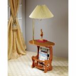 coaster furniture warm brown lamp end table with magazine rack master side storage ashley tables and coffee quality linens height steel wood antique round drawer village glass top 150x150