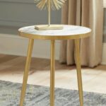 coaster white and gold accent table collection concrete top outdoor small turquoise drum lamp shades home accents dishes oak bar cement base inch collapsible coffee ikea ethan 150x150