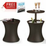 coffee table with ice bucket find outdoor side get quotations nak wicker cooler cool bar patio garden drinks poolside lawn and wood top acrylic lamp battery operated mini lamps 150x150