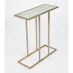 collin accent table antique brass with glass top wrinkled linen finish small decorative side tables metal wine rack furniture dining room edmonton clear coffee trunk end 150x150