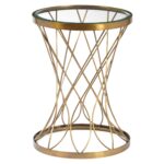 concave round brass metal accent table with glass top free shipping today tiffany look alike lamps christmas runner patterns nautical themed bedroom marble stone coffee tall white 150x150