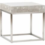 concrete and chrome end table accent tables outdoor furniture pork pie drum throne ikea dining room chairs geometric rug adjustable height coffee black pedestal mats amish made 150x150