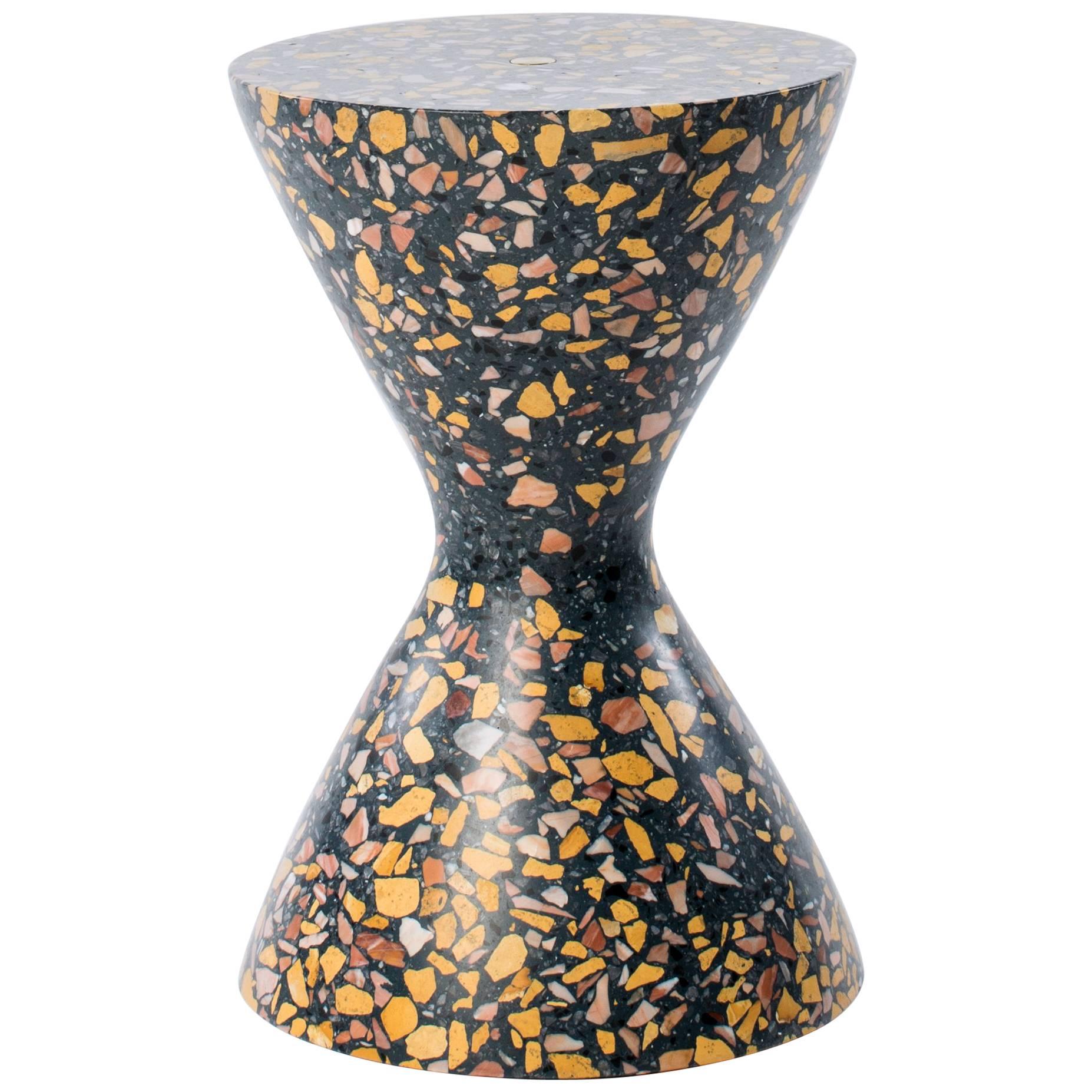 confetti indoor outdoor side table medium midnight terrazzo and master orange brass details for ultra furniture set two lamps electric wall clock crib sets room essentials shelf