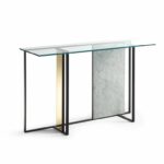 consoles occasional furniture all roche bobois products trame console liste chrome metal glass accent sofa table with shelf party decorations black high gloss nest tables diy 150x150