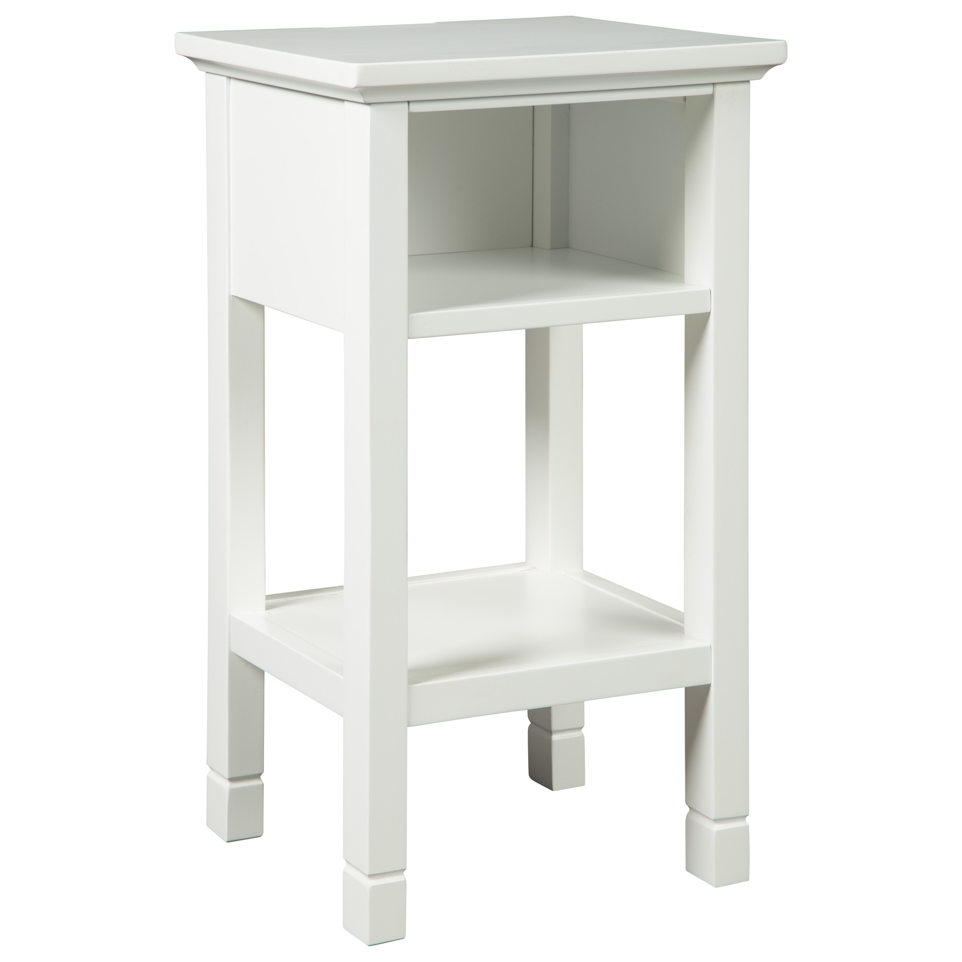 contemporary accent table with cubby shelf signature design products ashley color marnville tables round mirrored nightstand two tier antique beach style living room ornate side