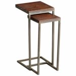 contemporary accent tables find get quotations iron wood nesting set two tier antique table ikea dining furniture modern floor reading lamps multi colored coffee target high and 150x150