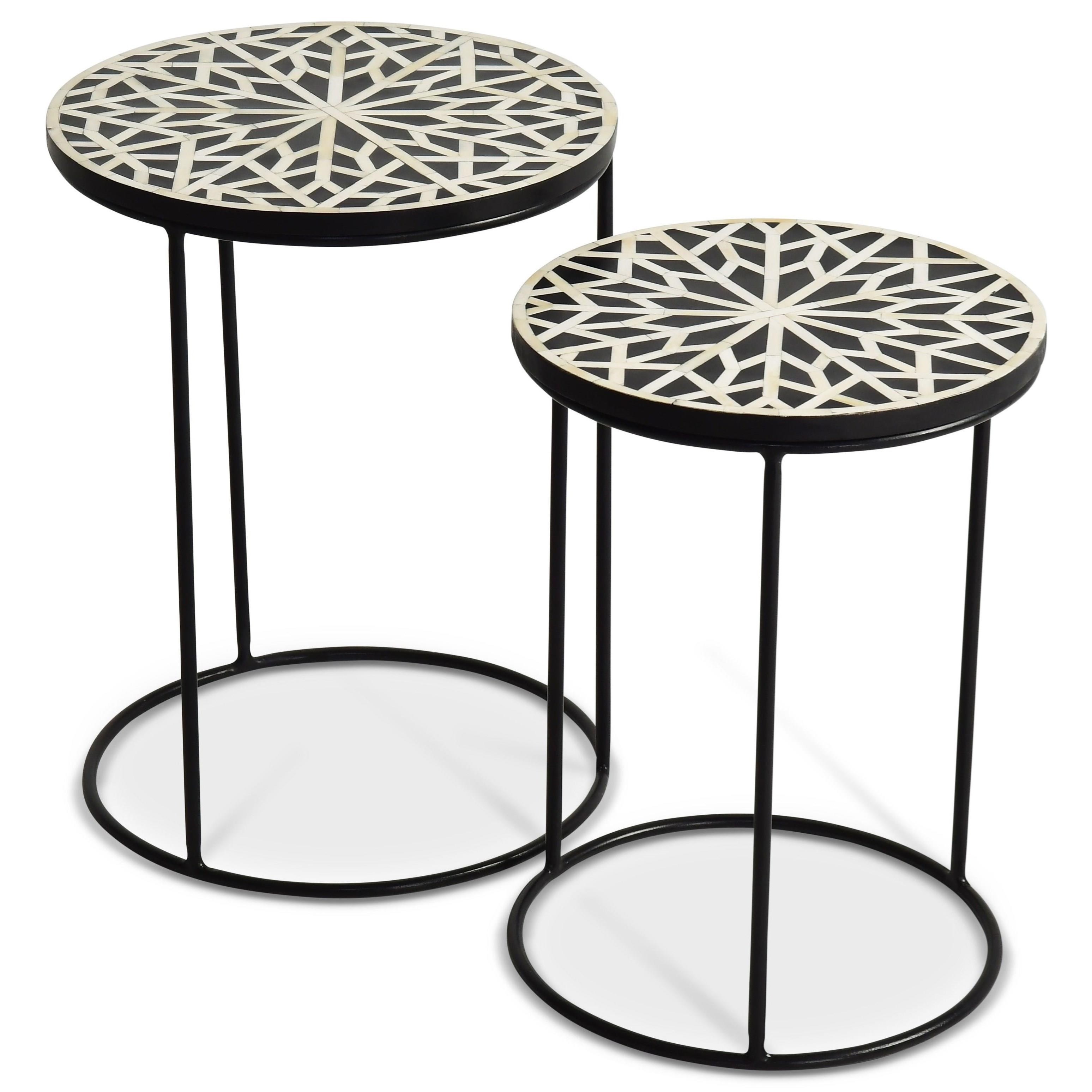 contemporary amisha nesting tables accents steve silver products color threshold parquet accent table wilcox furniture end outdoor swing turkish iron small with drawers solid