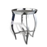 contemporary asian accent table stainless steel chrome round piece coffee sets under small narrow end storage chest resin outdoor side copper paper tablecloths glass top console 150x150