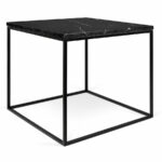 contemporary end tables side collectic home gleam marble table black accent top metal base square modern high pub red decor glass legs narrow console with shelves target media 150x150
