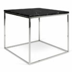 contemporary end tables side collectic home gleam marble table black chrome accent top metal base square modern glass entrance narrow depth console west elm furniture reviews 150x150