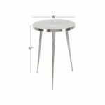 contemporary inch round aluminum accent table studio free shipping today monarch hall console dark taupe fabric coffee clothes organiser covers for bedside tables high end lamps 150x150