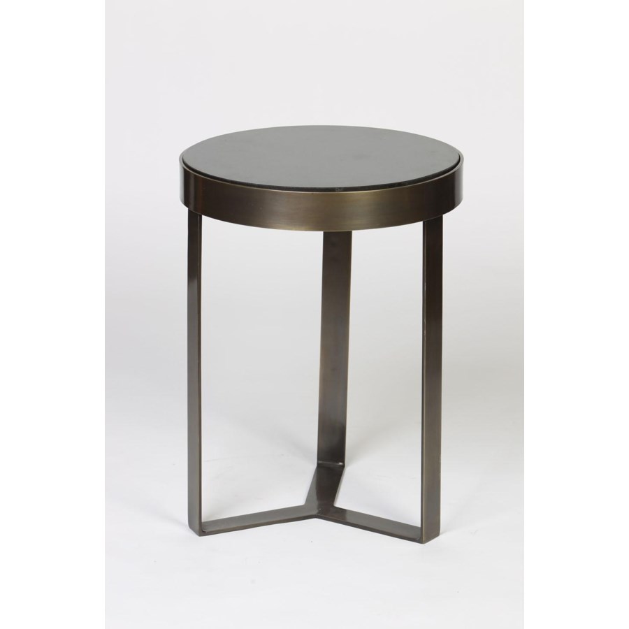 contemporary metal and stone accent table antique brass finish black with granite footstool coffee small white desk cube storage unit ikea round decorative display plans reclaimed