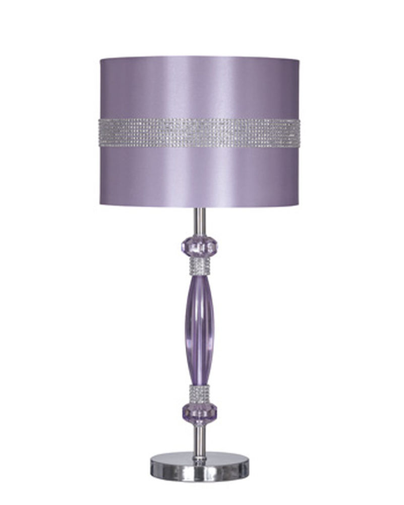 contemporary rhinestone accented table lamp purple mathis big accent lamps america furniture nautical baby multi colored home goods desk uttermost stratford end display cabinet