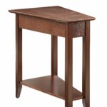 convenience concepts american heritage modern wedge end accent table espresso kitchen dining storage with baskets half circle console craigslist coffee nested furniture room wall 150x150