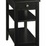 convenience concepts american heritage tier end table room essentials storage accent with drawer black kitchen dining vintage retro chairs wide side iron umbrella stand light 150x150