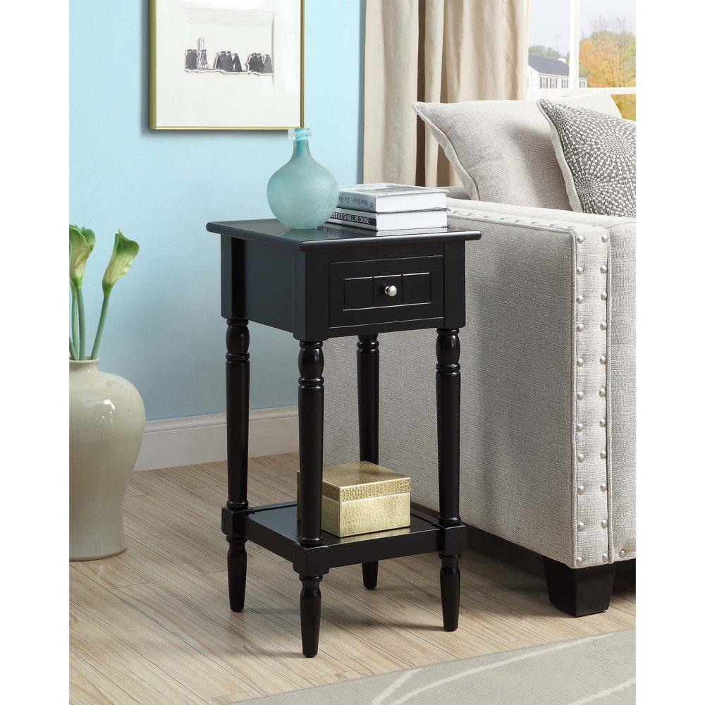 convenience concepts french khloe accent table sea foam green options black stock ture asian drum half round with drawers tile patio set lamp base metal marble top nesting
