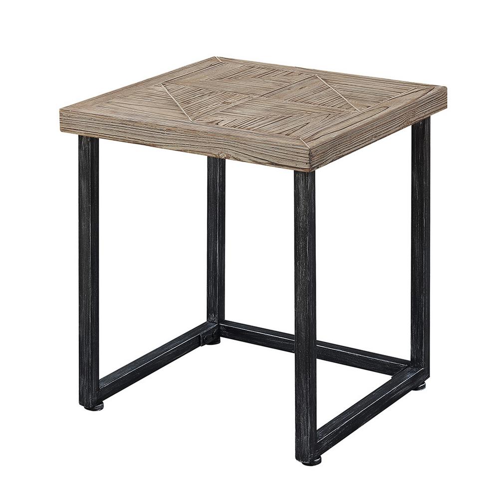 convenience concepts laredo parquet natural wood and black end table accent target contemporary furniture edmonton red patio umbrella colorful side kirklands bar stools barn door