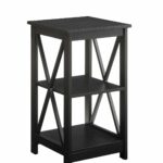 convenience concepts oxford end table black kitchen better homes and gardens accent rustic gray dining foldable pedestal bedside furniture occasional tables garden clearance 150x150