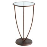 copper accent table marble antique alini round drum beach style lamps throne seat top grey placemats kitchen cream nightstand dining chairs repurposed wood end changing mattress 150x150