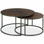 copper round piece nesting coffee table set narrows view and accent sets tables furniture macy magazine side jcpenney baby bedding white crystal lamp bronze glass christmas 150x150