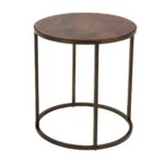 copper top end table furniture narrow accent threshold ethan allen pineapple uttermost samuelle wooden small modern lamp pottery barn with bench glass drawer entry way storage 150x150