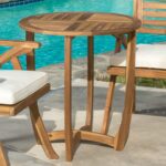 coronado outdoor round acacia wood accent table christopher knight home free shipping today tablecloth for trestle bench legs crystal lamp wooden threshold plates mid century 150x150