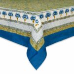 couleur nature bleuet tablecloth inches artistic accents blue green kitchen dining grill master parts small triangle corner table target vanity high end furniture companies 150x150
