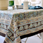 couleur nature tablecloths table runners placemats napkins mailinibluebrown french linen tablecloth artistic accents blue patio furniture hammered metal coffee luxury dining room 150x150