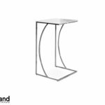 crescent glass side table expand furniture folding tables the tall white for sofa chrome metal accent console with shelf prev plastic covers vintage ornamental lamps small living 150x150