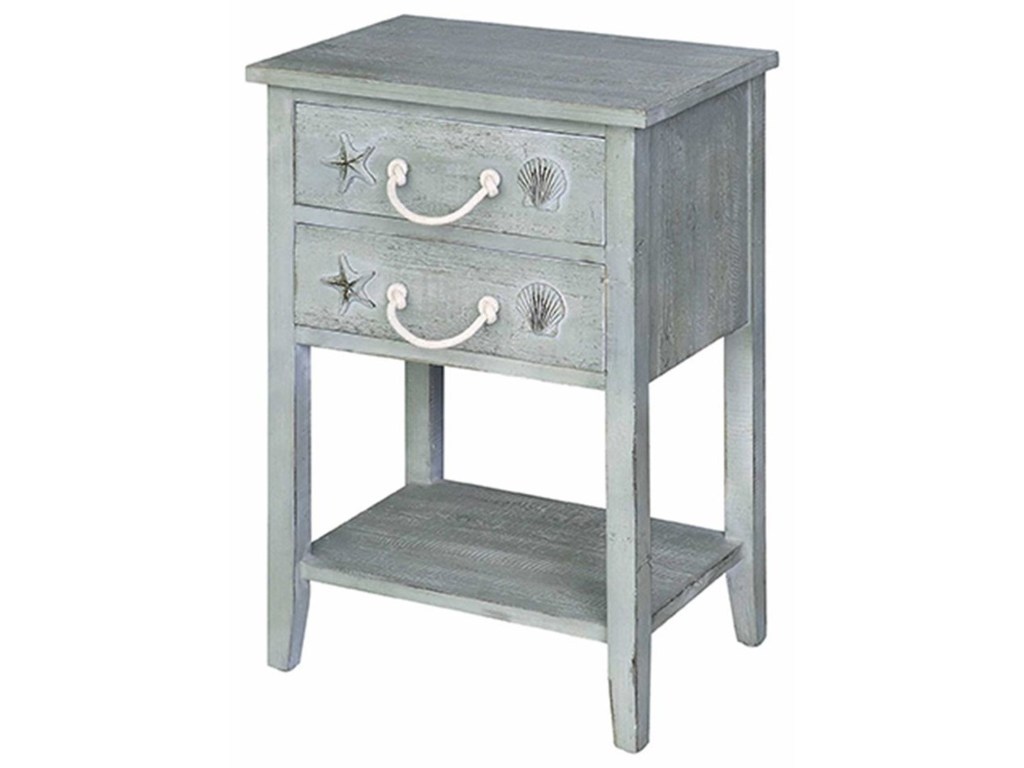 crestview collection accent furniture bayside blue shell drawer products color fretwork table threshold furnitur side wichita end covers square mosaic garden and chairs wood iron
