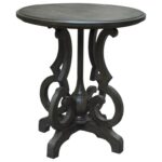 crestview collection accent furniture kensington shaped leg products color round table black furniturekensington burnished oak umbrella white marble top dining counter high room 150x150