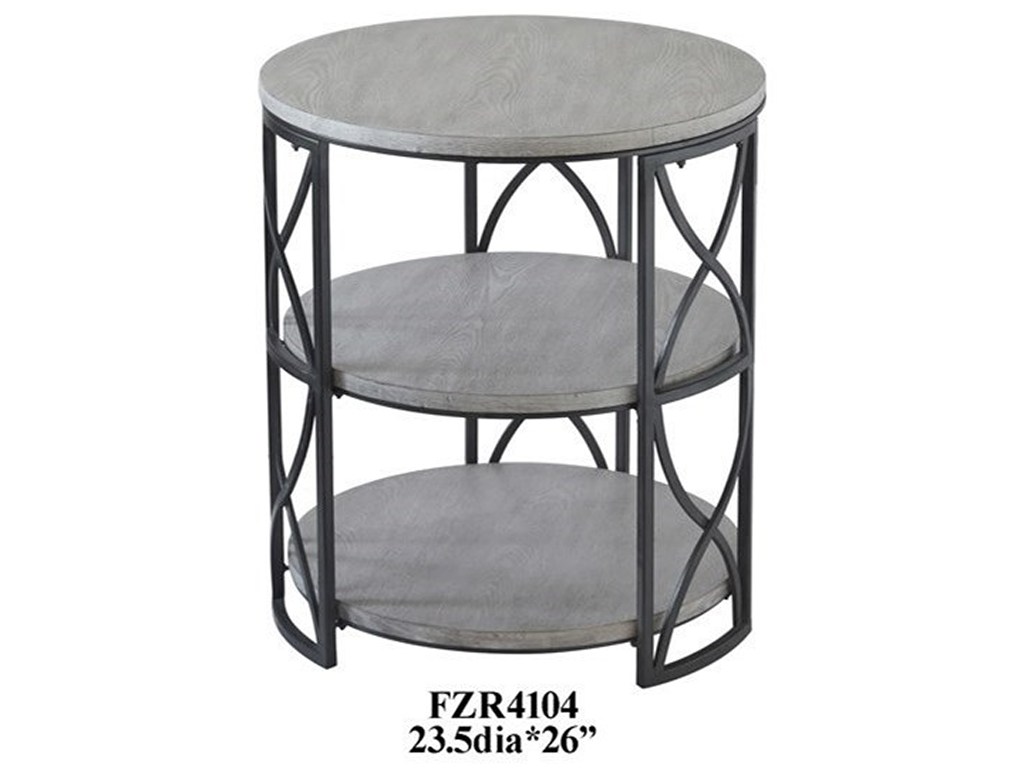 crestview collection accent furniture springfield grey metal and products color distressed quatrefoil end table with mirror furnituregrey wood small clear round outdoor setting