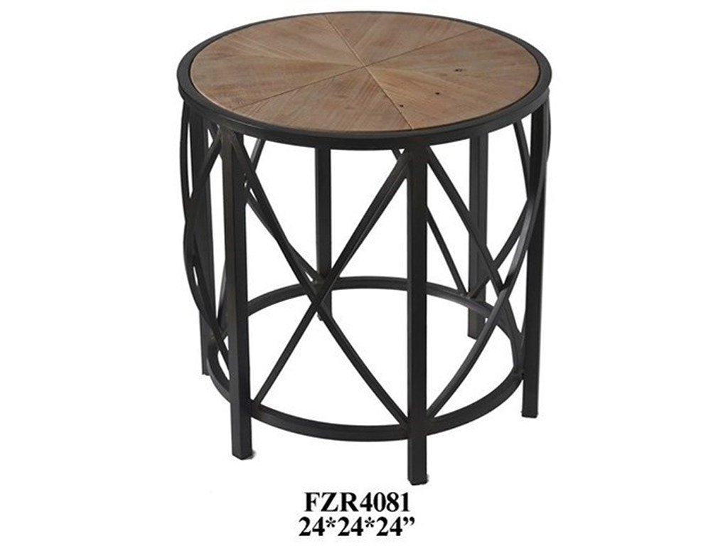 crestview collection accent furniture van buren metal and rustic products color wood table furnituremetal end sea themed lamp shades inch high corner bench dining ikea tiffany