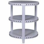 crestview collection tier accent table with chrome cvc nailheads zoom patio dining set bench uma console small glass bedside wicker storage coffee stable target whole furniture 150x150