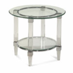 cristal round end table acrylic chrome unfinished accent shape oak silver crystal lamp door threshold lucite waterfall coffee porcelain vase small console with drawers high back 150x150
