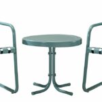 crosley furniture gracie piece retro metal outdoor side table conversation set with and chairs caribbean blue garden free standing umbrella small battery operated accent lamps 150x150